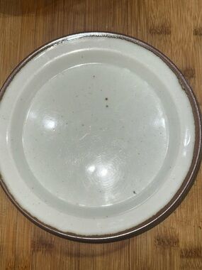 DANSK Brown Mist Bread & Butter 7" Plate Cream Brown Specks & Brown Rim. VINTAGE